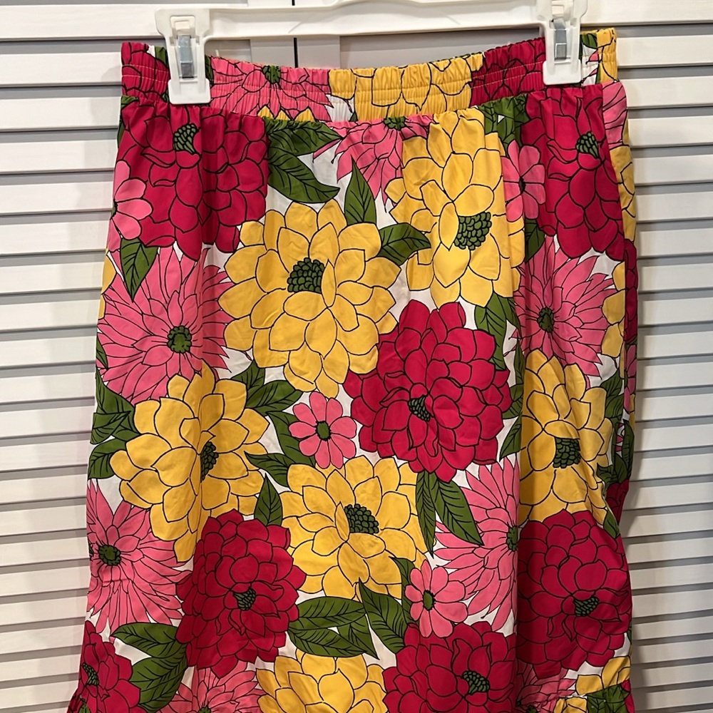 Listicle Floral Midi Skirt